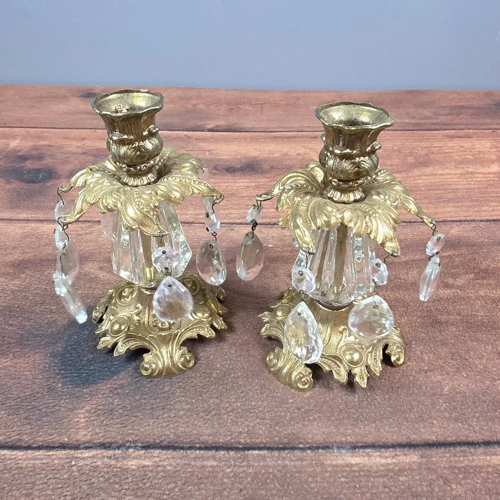 L&L WMC Candlestick Holders Pair 7.5
